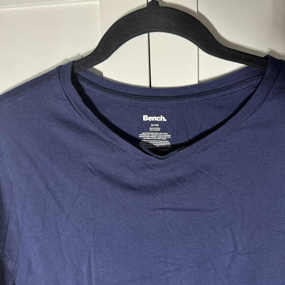 Bench Men's Plain Tee T-shirt Dark Blue XL - Picture 2 of 6